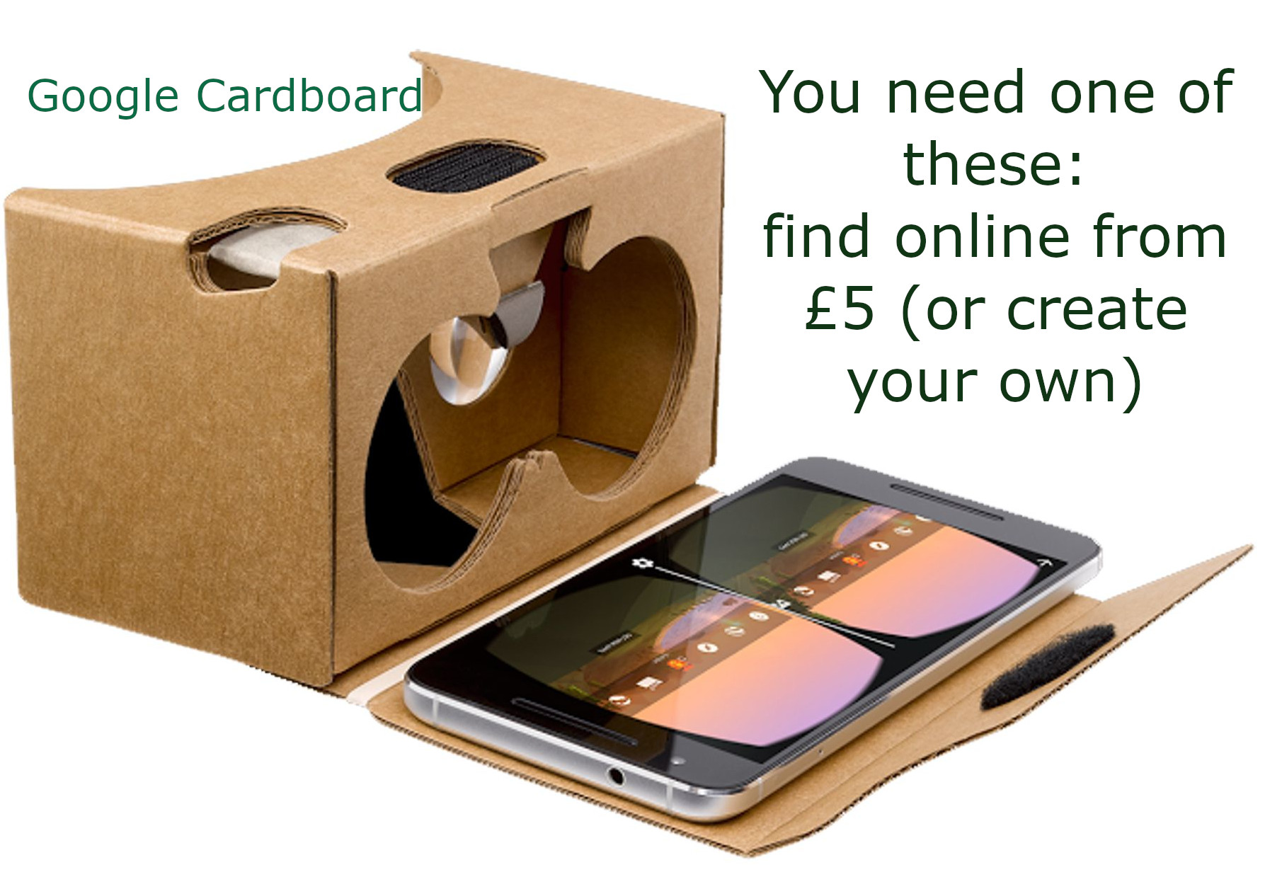 Cardboard and phone